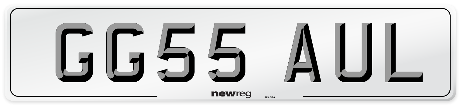 GG55 AUL Number Plate from New Reg
